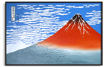 Inspiration Fuji par temps clair Hokusai - peinture à l'huile